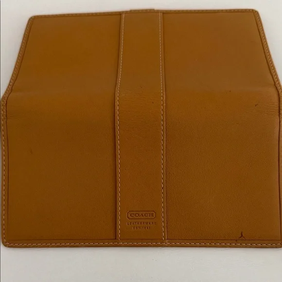 Coach Caramel Leather check book cover - Picture 3 of 5